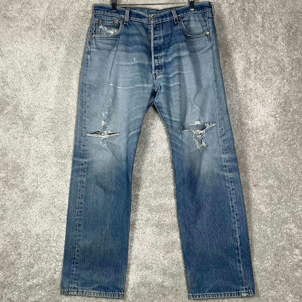 Vintage Levis 501xx Mens Jeans 38x32 (Fits 34x28) Blue Straight Leg Made USA 90s